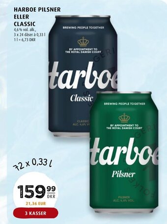 Scandinavian Park HARBOE PILSNER ELLER CLASSIC tilbud