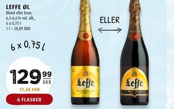 LEFFE ØL Blond eller brun,