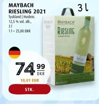 Scandinavian Park MAYBACH RIESLING 2021 tilbud