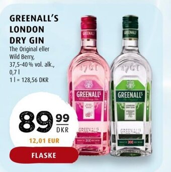 Scandinavian Park GREENALL'S LONDON DRY GIN tilbud