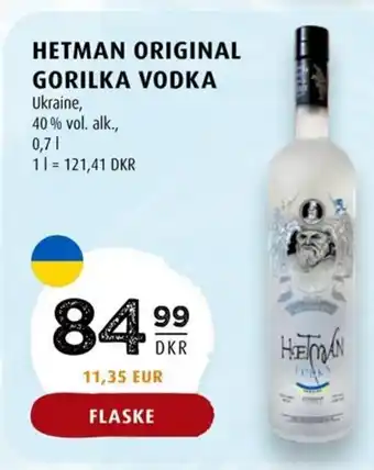 Scandinavian Park HETMAN ORIGINAL GORILKA VODKA tilbud