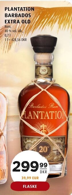 Scandinavian Park PLANTATION BARBADOS EXTRA OLD tilbud