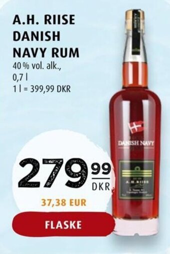 Scandinavian Park A.H. RIISE DANISH NAVY RUM tilbud