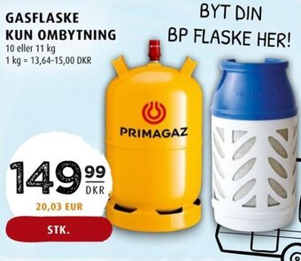 Scandinavian Park GASFLASKE KUN OMBYTNING tilbud