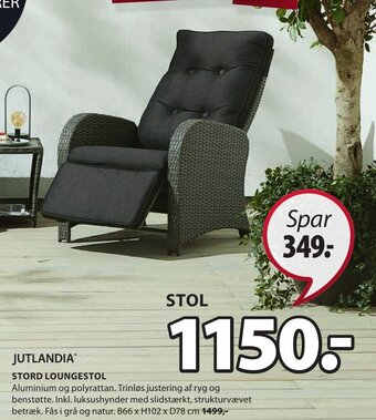 JYSK STORD LOUNGESTOL tilbud