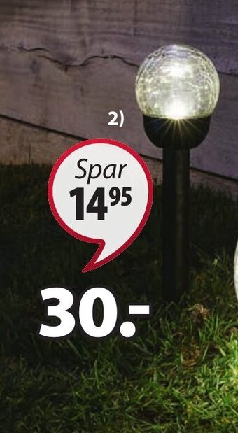 JYSK Svartand Solcellelampe tilbud