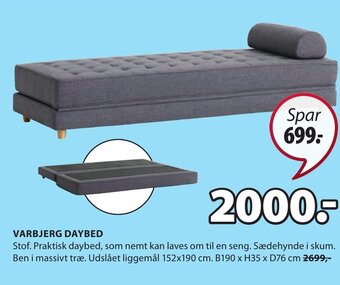 JYSK VARBJERG DAYBED tilbud