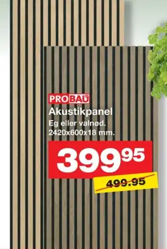 Bauhaus Probau akustikpanel tilbud