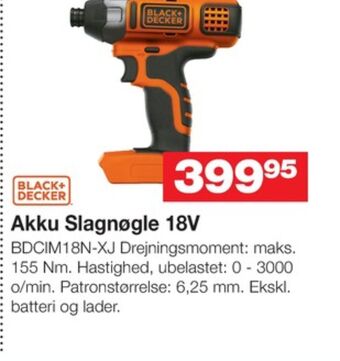 Bauhaus Black&decker slagnøgle tilbud