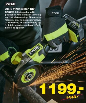 Bauhaus Ryobi vinkelsliber tilbud