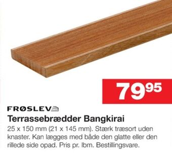 Bauhaus Frøslev træ a/s terrassebrædder tilbud