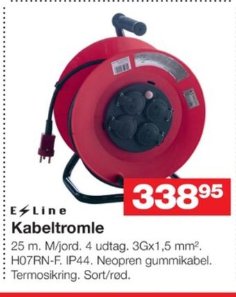 Bauhaus E-line kabeltromle tilbud