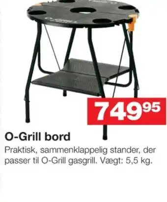 Bauhaus O-grill grillbord tilbud