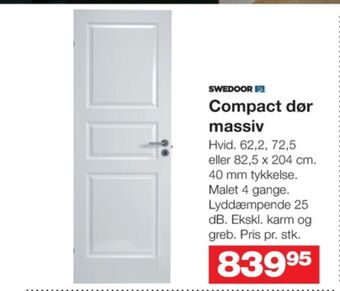 Bauhaus Swedoor dør tilbud
