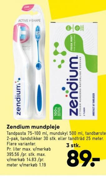 Bilka Zendium tandpasta tilbud