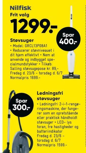 Bilka Nilfisk støvsuger tilbud