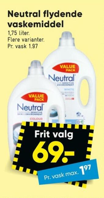 Bilka Neutral vaskemiddel-flydende tilbud