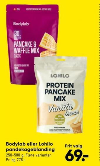 Bilka Bodylab pancake & wafflemix tilbud