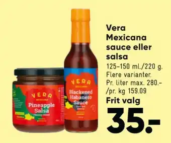 Bilka Vera mexicana sauce flydende tilbud