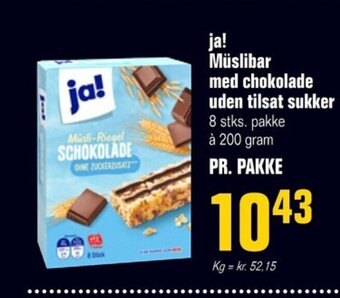 Poetzsch Padborg ja! Müslibar med chokolade uden tilsat sukker tilbud