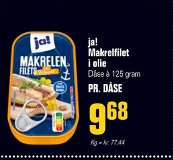 Poetzsch Padborg ja! Makrelfilet i olie tilbud