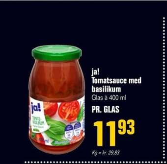 Poetzsch Padborg ja! Tomatsauce med basilikum tilbud