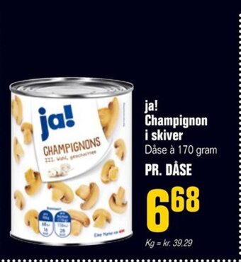 Poetzsch Padborg ja! Champignon i skiver Dåse à 170 gram tilbud