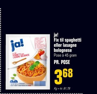 Poetzsch Padborg ja! Fix til spaghetti eller lasagne bolognese tilbud