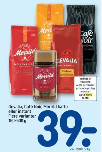 REMA 1000 Mellemristet kaffe formalet tilbud