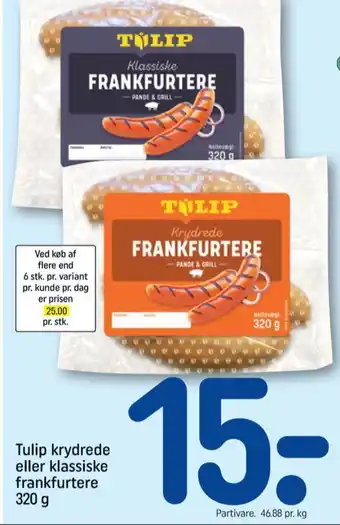 REMA 1000 Tulip frankfurter klassiske tilbud