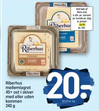 REMA 1000 Riberhus skiveost danbo mellemlagret tilbud