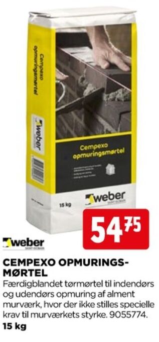 jem & fix Weber mørtel tilbud