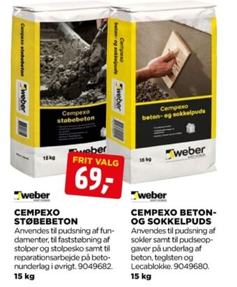 jem & fix Cempexo pudsemørtel tilbud
