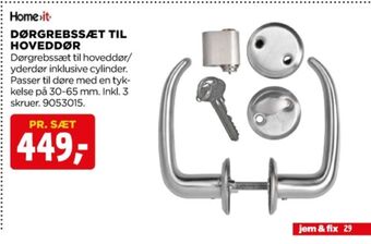 jem & fix Home it dørgreb tilbud