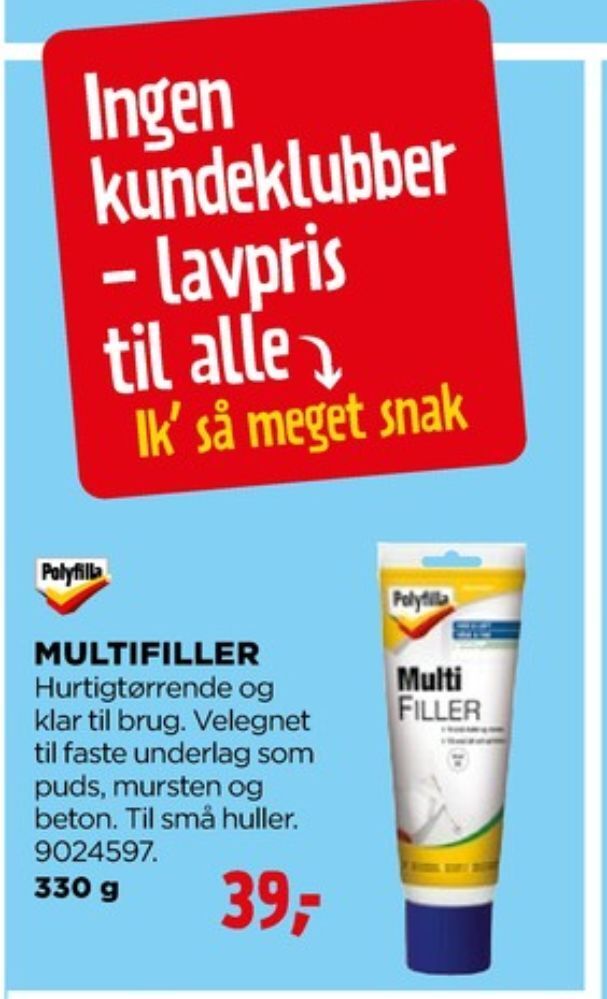Polyfilla spartelmasse tilbud hos jem & fix