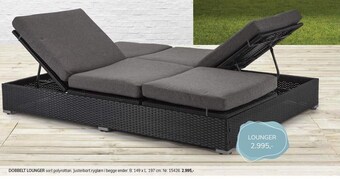 Daells Bolighus Dobbelt lounger tilbud