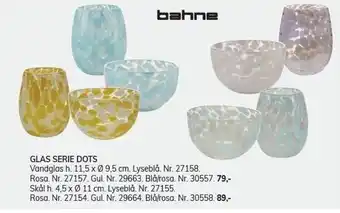 Daells Bolighus Bahne glas serie dots tilbud