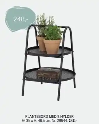 Daells Bolighus Plantebord m. 2 hylder tilbud