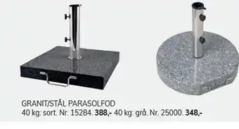 Daells Bolighus Granit/stål parasolfod tilbud