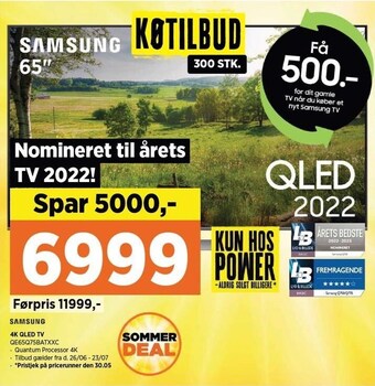 Power Samsung 4k qled tv tilbud