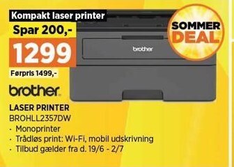 Power Brother laser printer tilbud