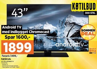 Power Nokia 43 full hd smart tv tilbud