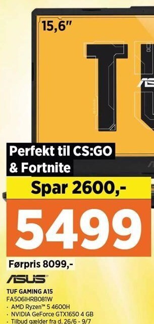 Power Asus tuf gaming a15 tilbud