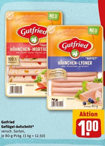 REWE DE Gutfried Geflügel-Aufschnitt tilbud