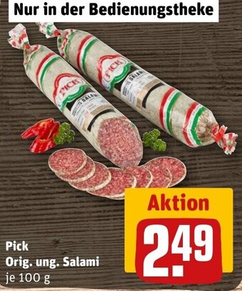 REWE DE Pick Orig. ung. Salami tilbud