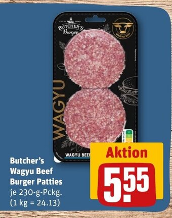 REWE DE Butcher's Wagyu Beef Burger Patties tilbud