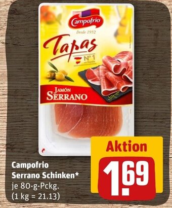 REWE DE Campofrio Serrano Schinken tilbud