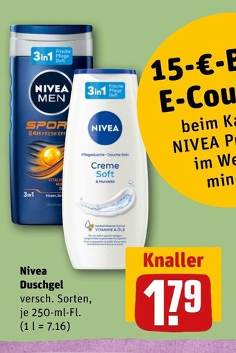REWE DE Nivea Duschgel tilbud