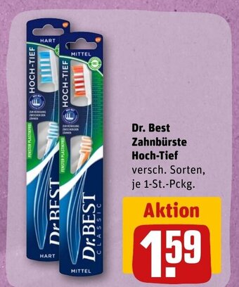 REWE Dr. Best Zahnbürste Hoch-Tief tilbud