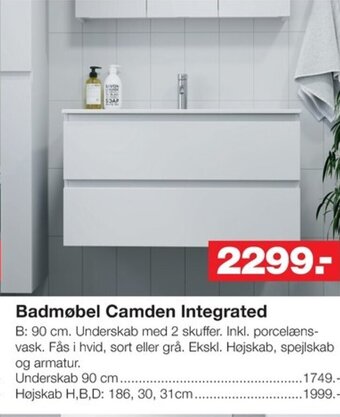 Bauhaus Badmøbel Camden Integrated tilbud